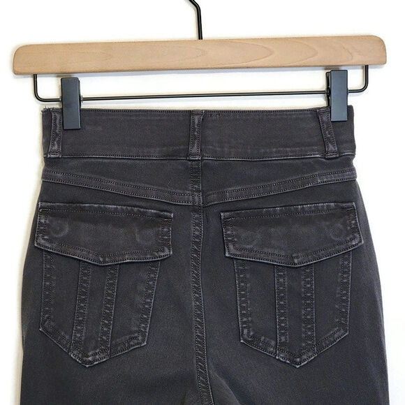 Spanx Cargo Stretch Twill Ankle Mid Rise Slim Fitting Black Skinny Pant Size XS - Picture 10 of 16